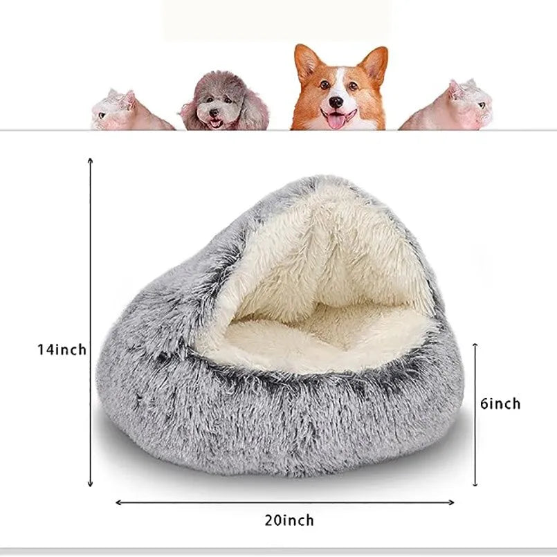 Soft Plush Pet Bed with Cover For The Nesting Pet