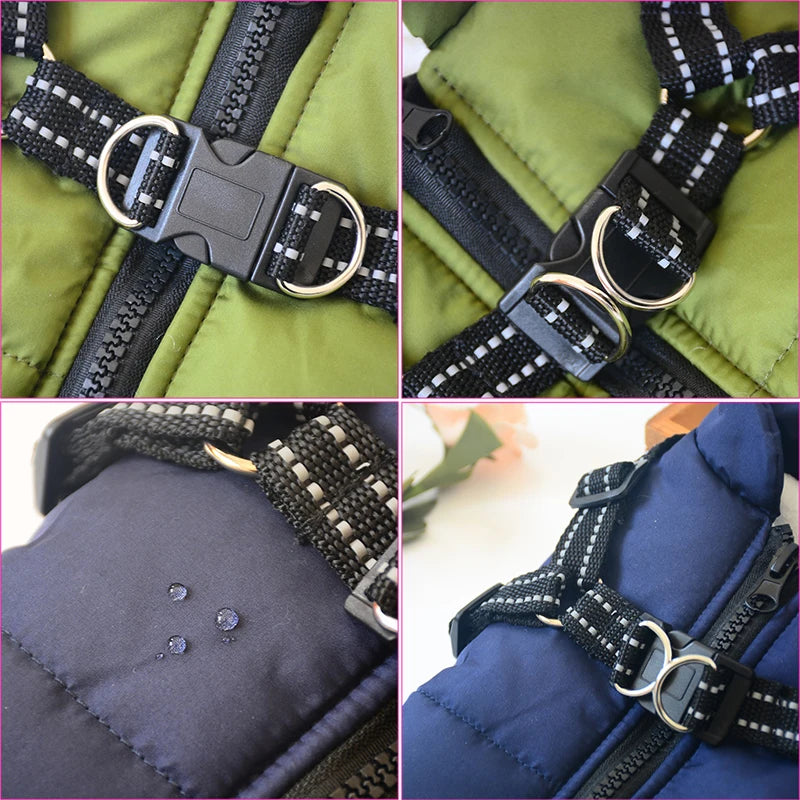 Durable and Waterproof Dog Coat with Harness